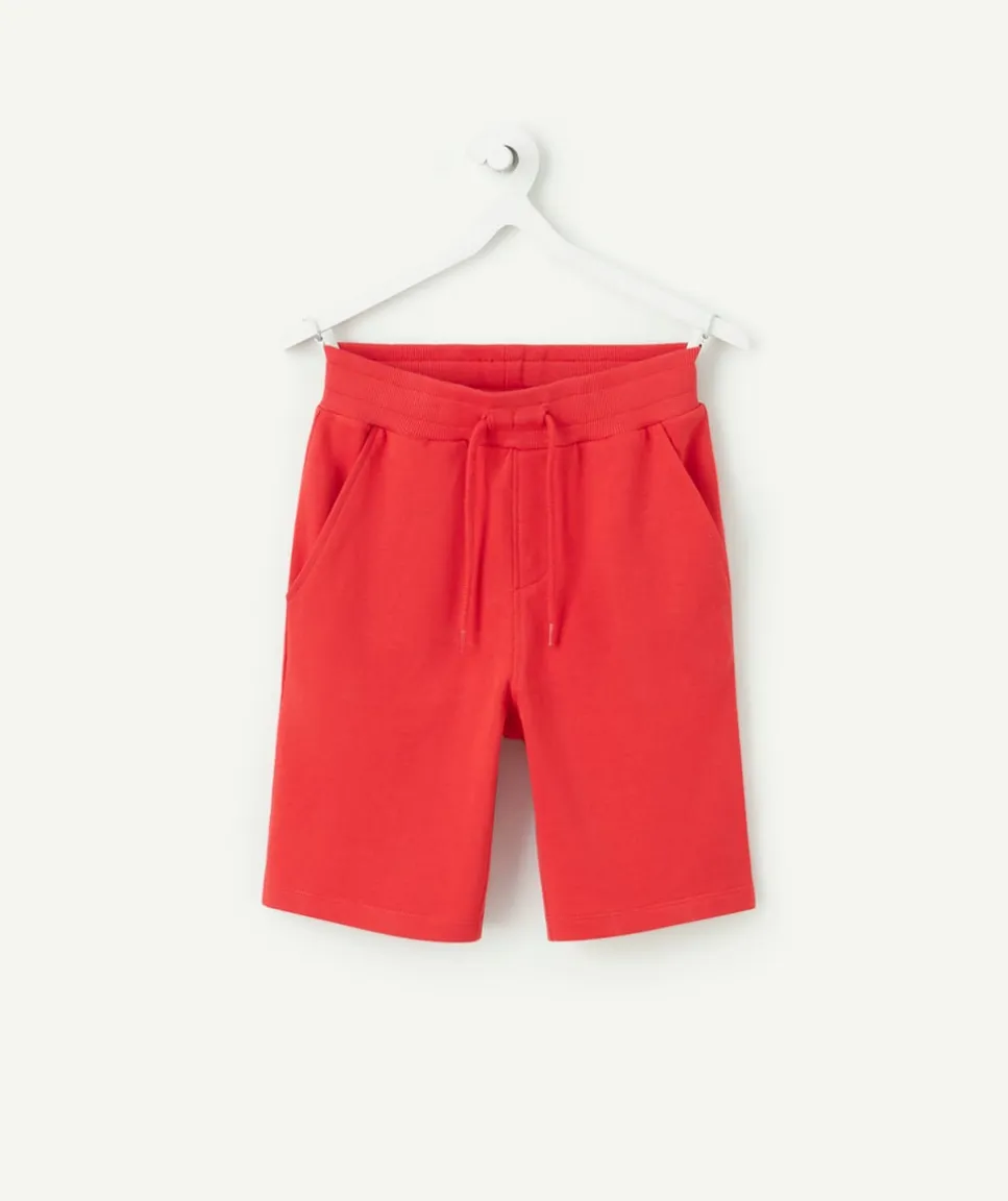 Short en coton garçon rouge
