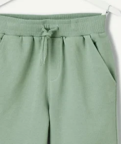 Short en coton garçon vert clair
