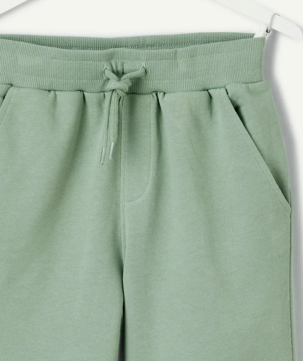 Short en coton garçon vert clair