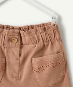 Short en jean bébé fille marron