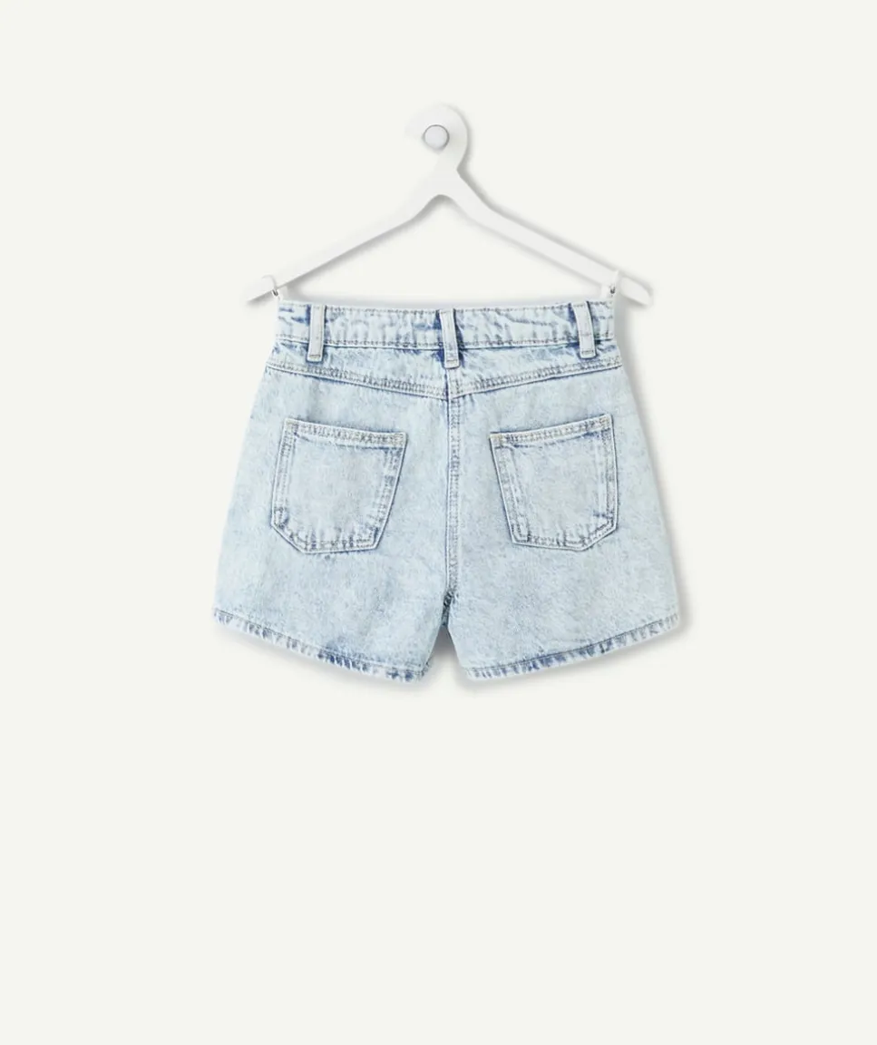 Short fille jean avec studs