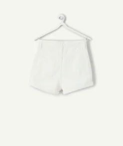 Short fille mom blanc