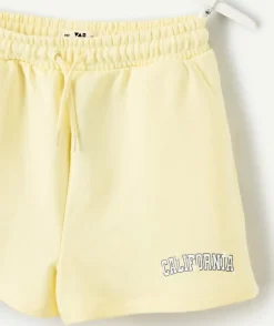 Short fille relax jaune
