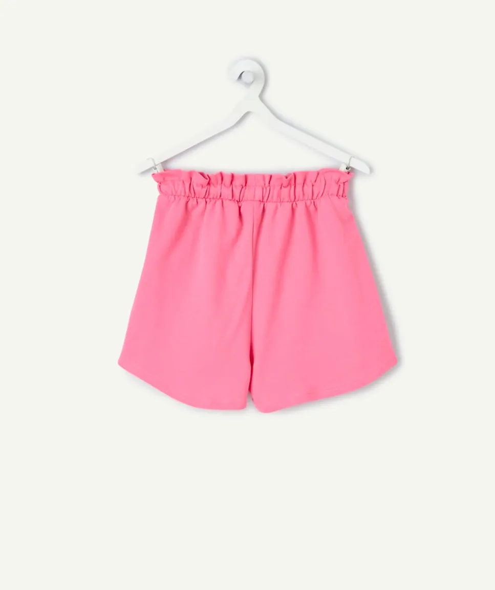 Short fille rose avec rayures