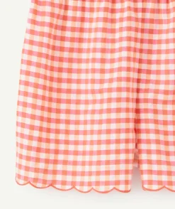 Short fille vichy rose