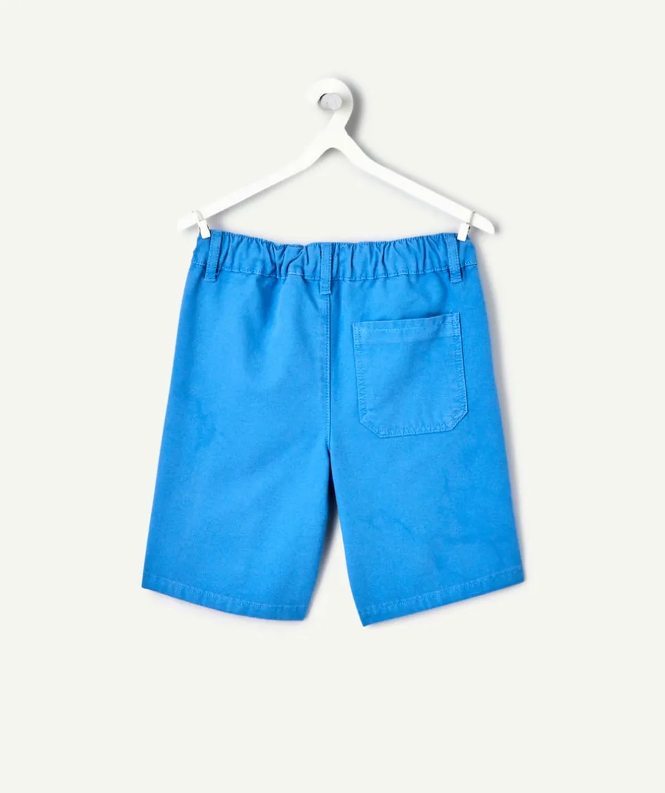 Short garçon bleu avec fermeture éclair