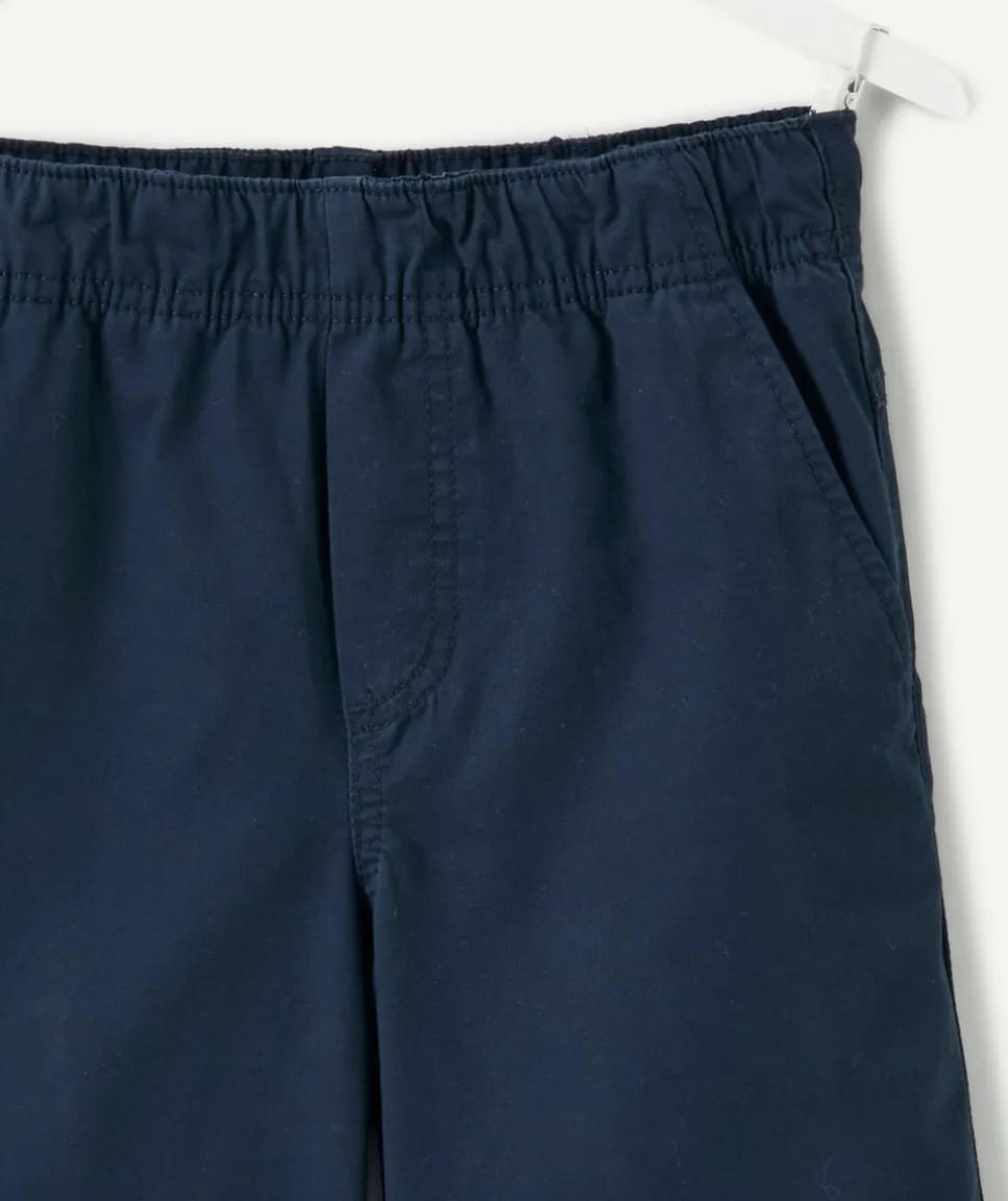 Short garçon coton bleu marine