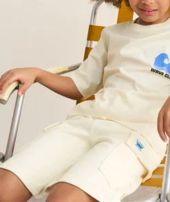 Short garçon droit blanc