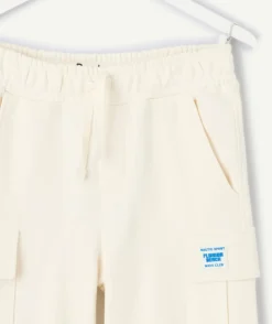 Short garçon droit blanc