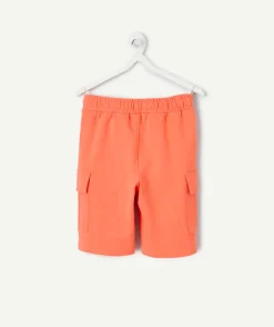 Short garçon droit orange