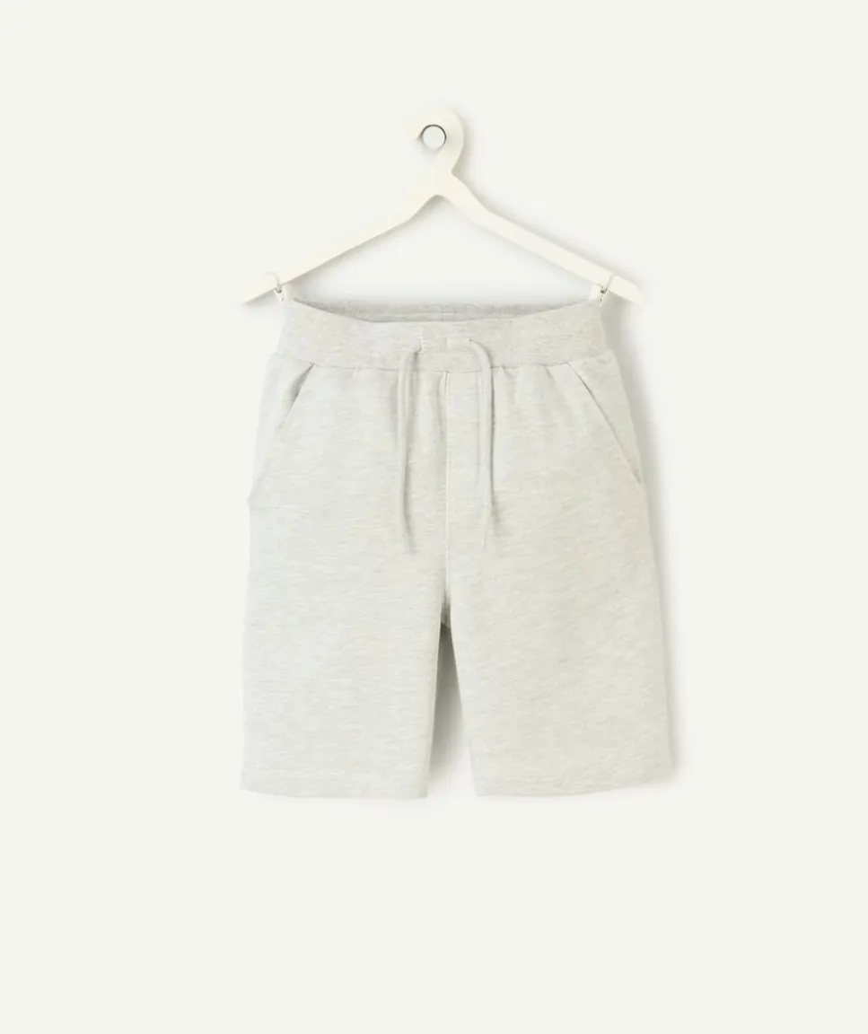 Short garçon gris chiné décontracté