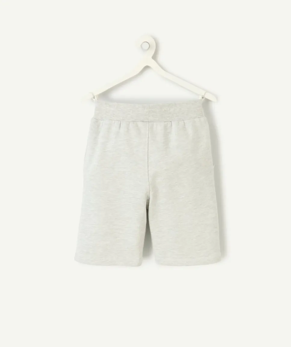 Short garçon gris chiné décontracté
