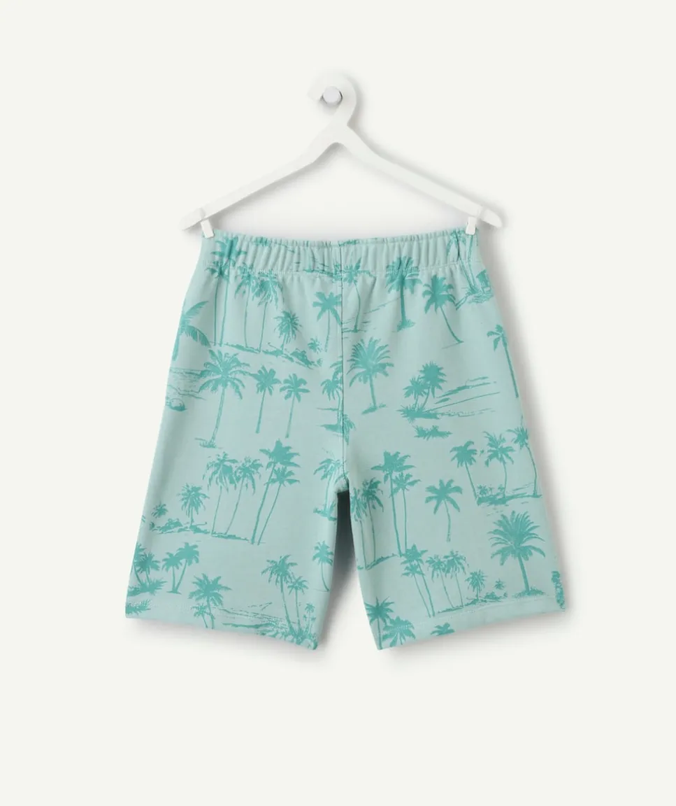Short garçon imprimé palmiers vert d’eau