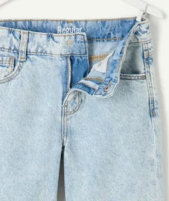 Short garçon jean bleu