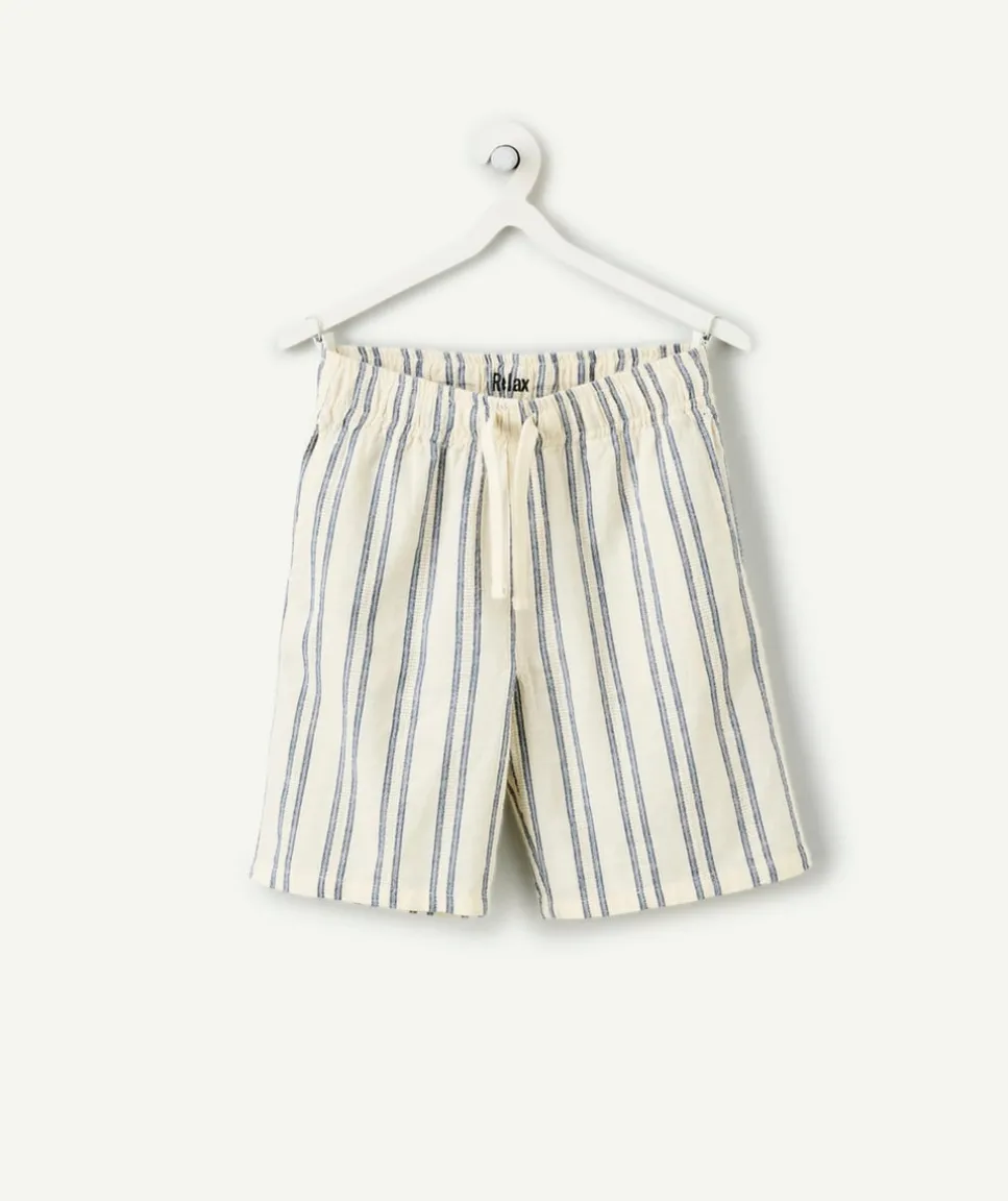 Short garçon rayé avec cordon