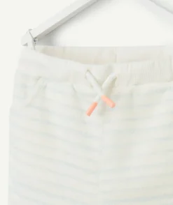 Short rayé blanc bébé garçon