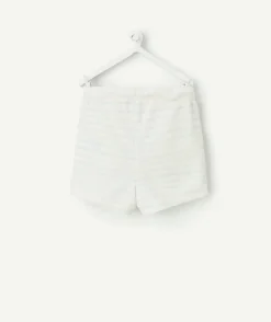 Short rayé blanc bébé garçon
