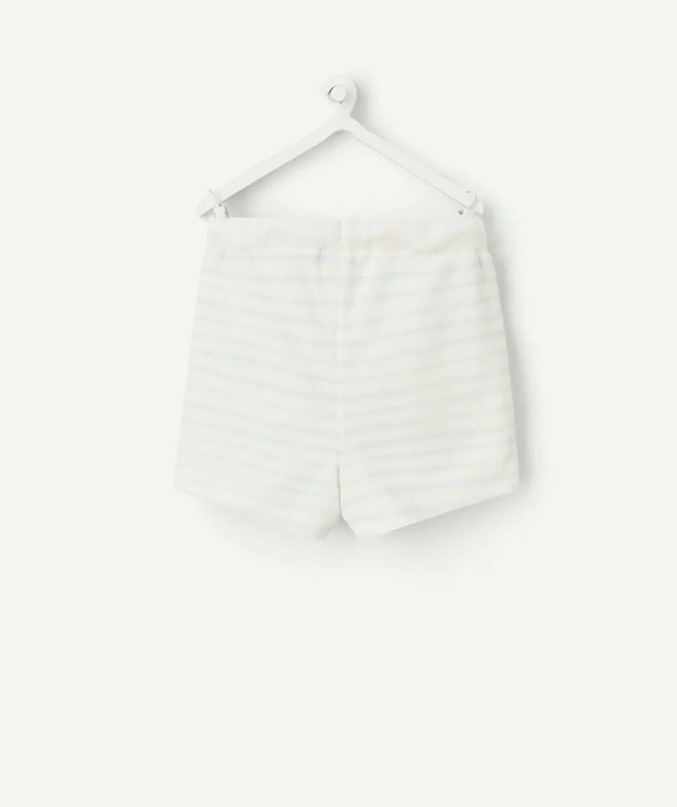 Short rayé blanc bébé garçon