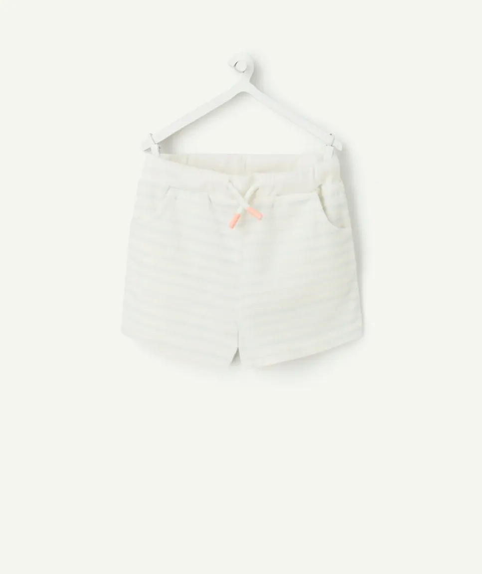 Short rayé blanc bébé garçon