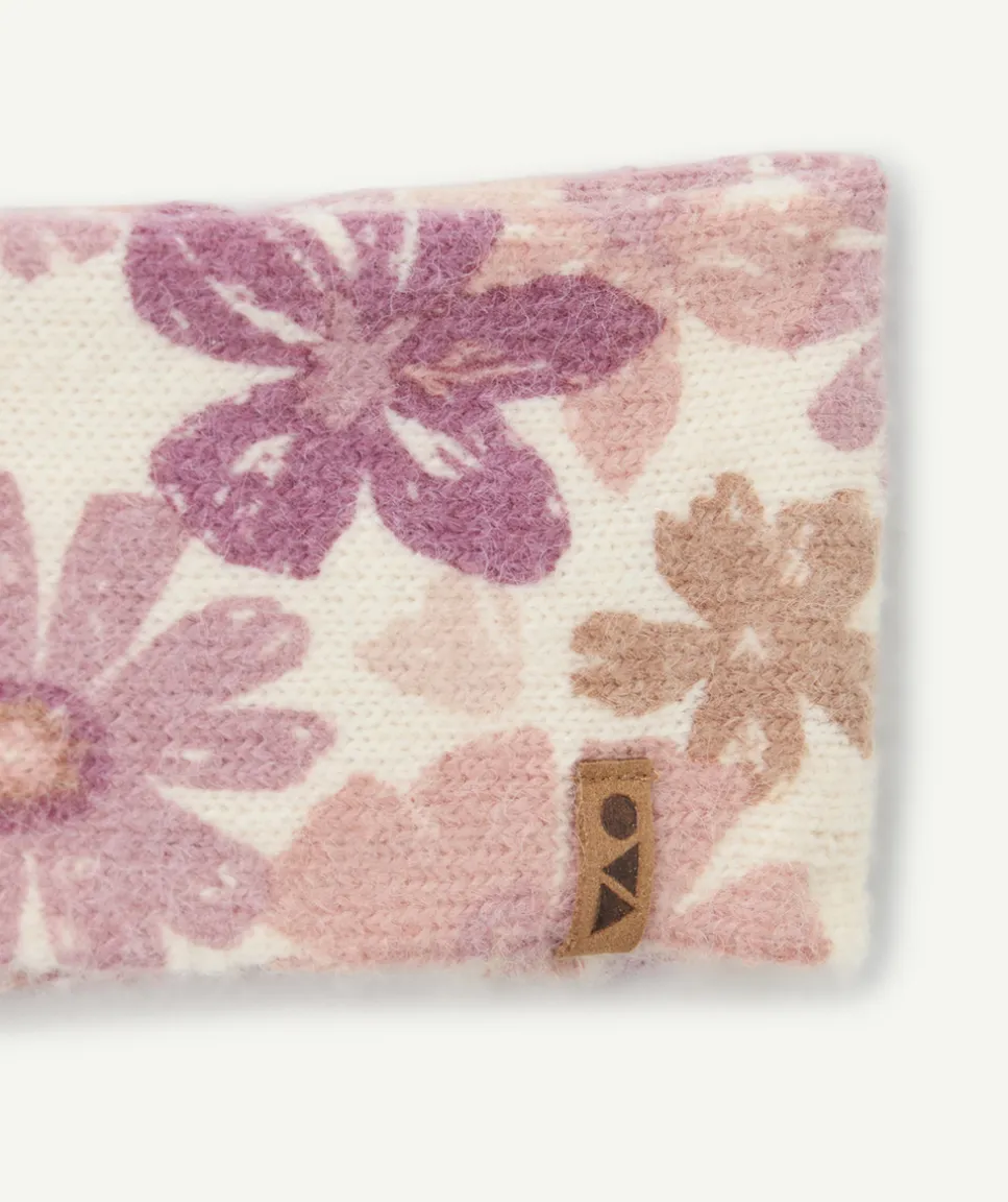 Snood bébé fille imprimé fleuri