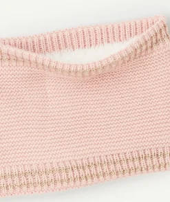 Snood bébé fille rose maille douce