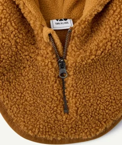 Snood bébé garçon mouton zippé marron