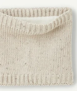 Snood en tricot garçon en fibres recyclées beiges