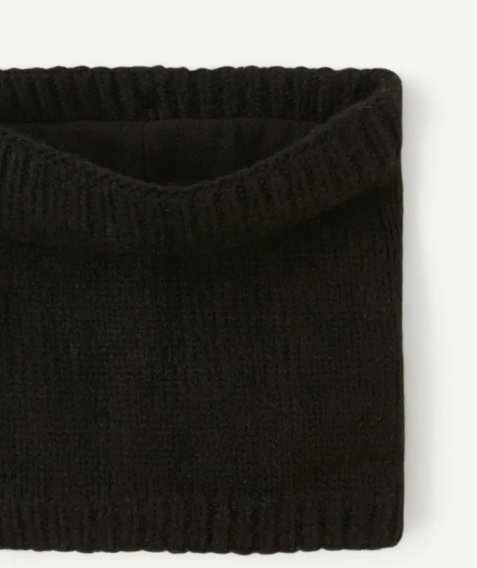 Snood fille noir en maille