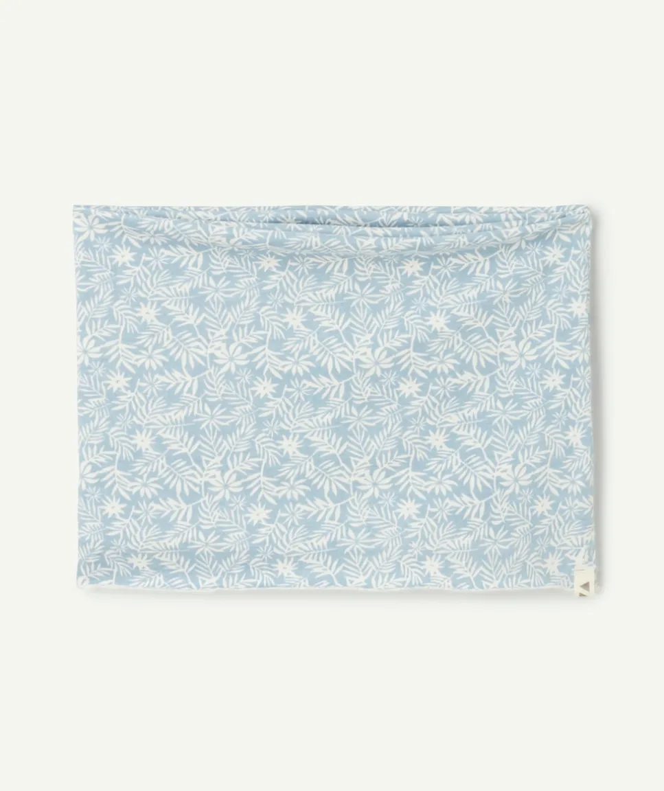 Snood garçon en coton imprimé bleu