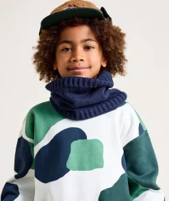 Snood garçon en fibres recyclées noires