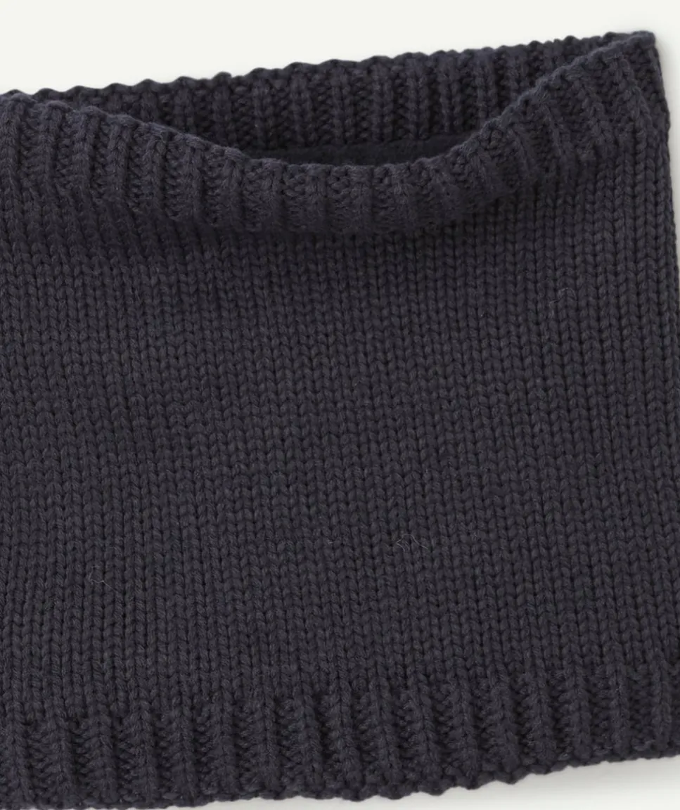 Snood garçon en fibres recyclées noires