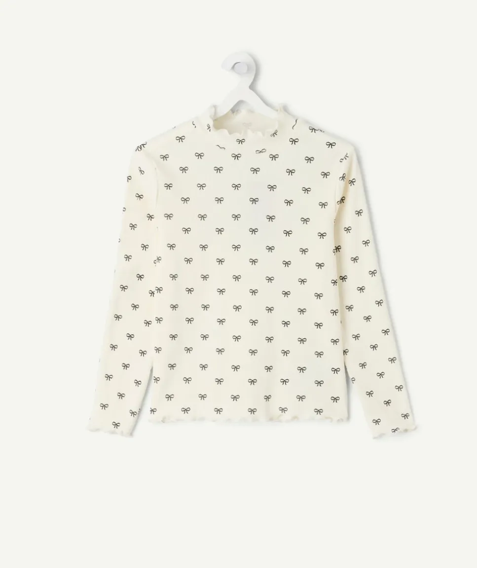 Sous-pull fille manches longues imprimé