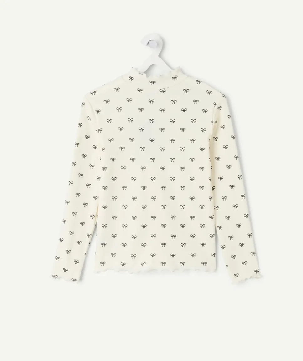 Sous-pull fille manches longues imprimé