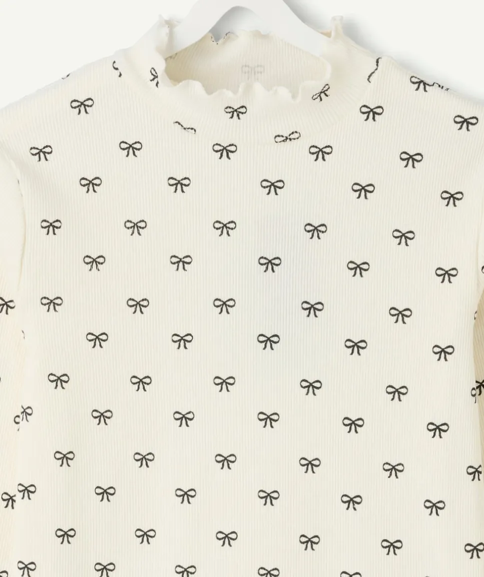 Sous-pull fille manches longues imprimé