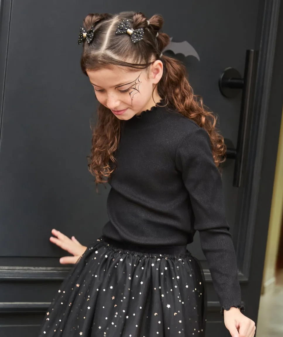 Sous-pull manches longues fille noir