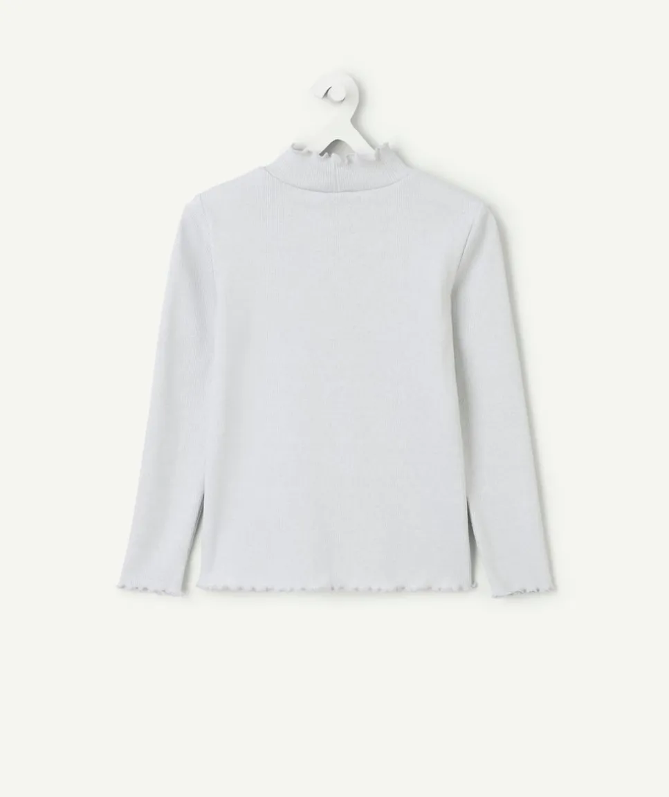 Sous-pull manches longues fille gris pailleté