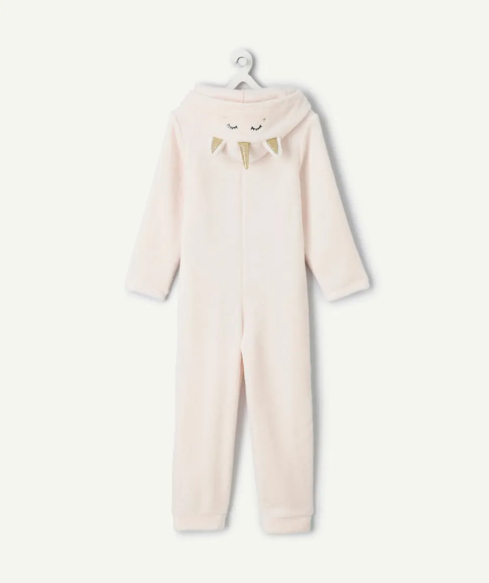 Surpyjama effet velours fille rose