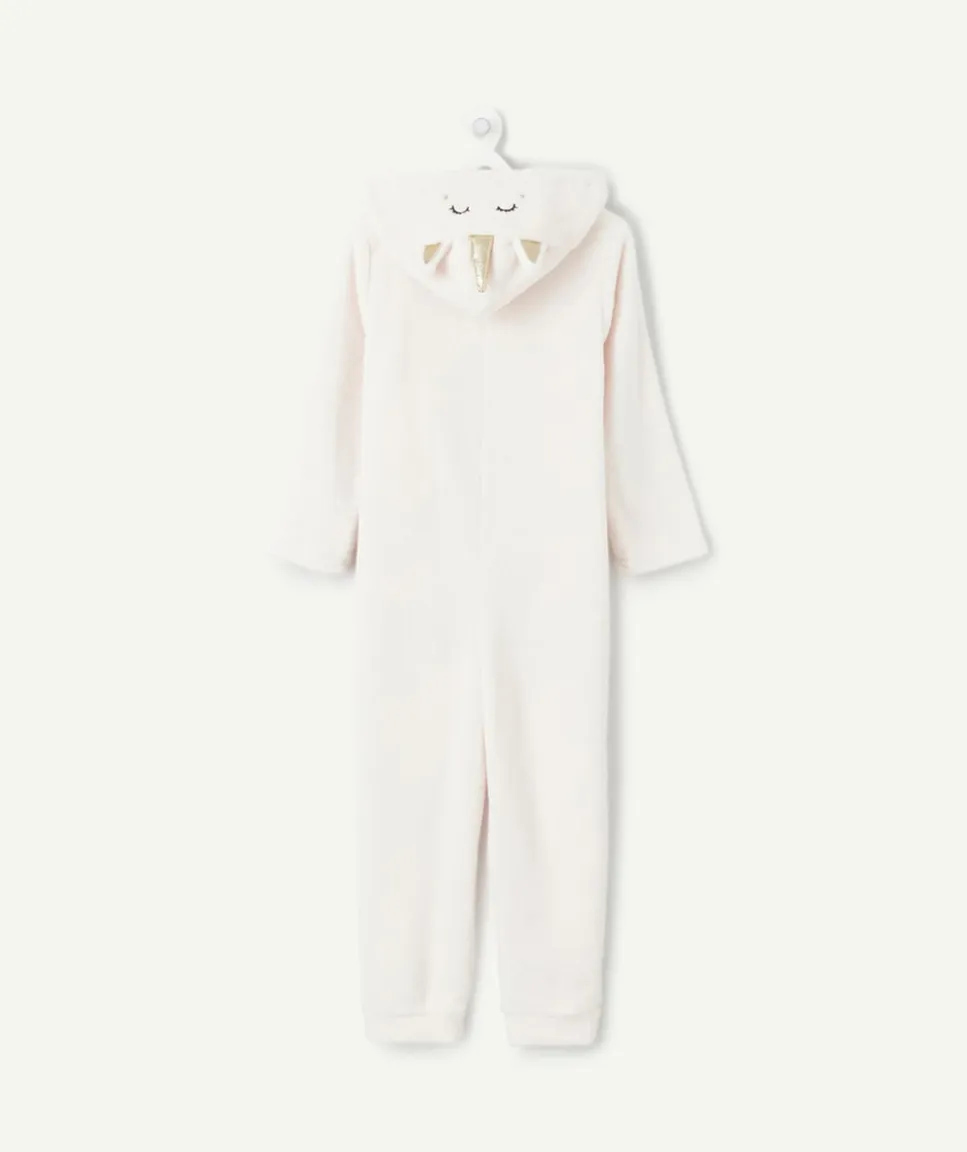 Surpyjama effet velours fille rose