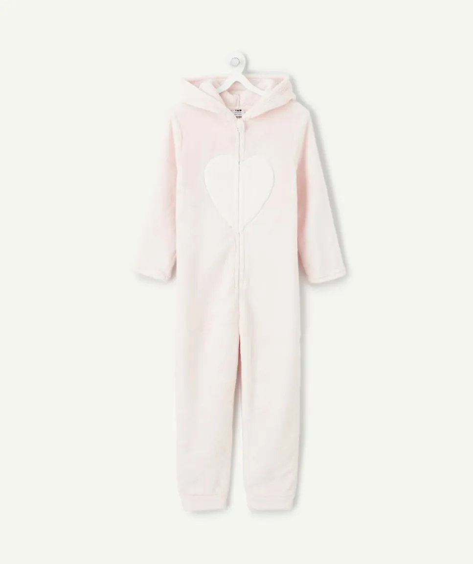 Surpyjama effet velours fille rose