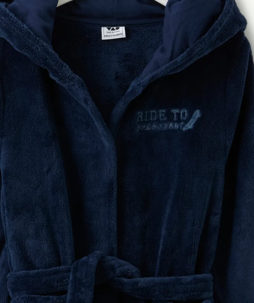 Surpyjama garçon bleu capuche