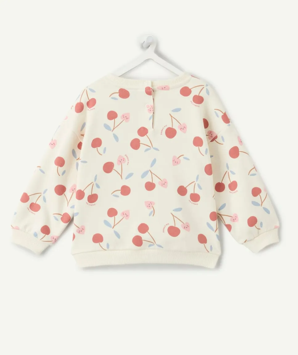 Sweat bébé fille imprimé cerises