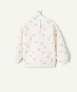 Sweat bébé fille imprimé cœur