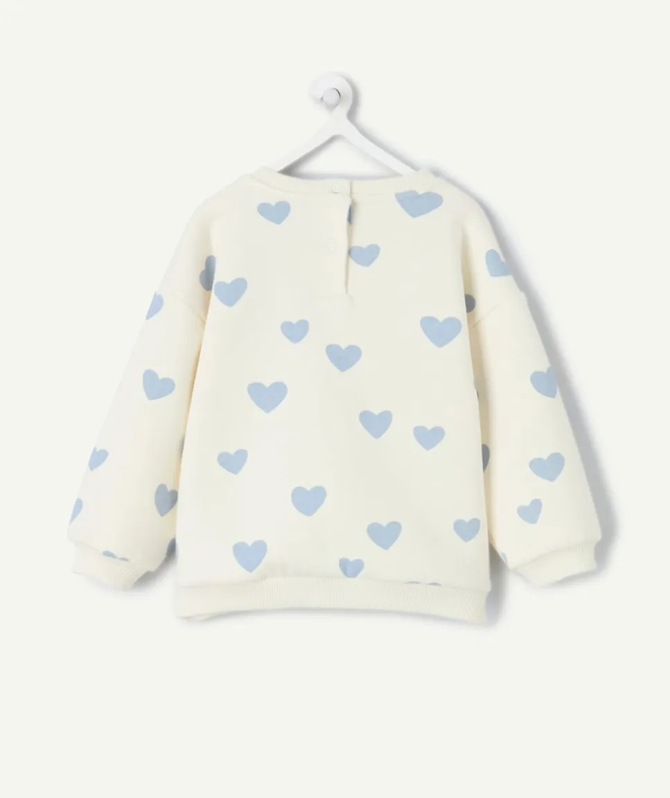 Sweat bébé fille imprimé cœurs