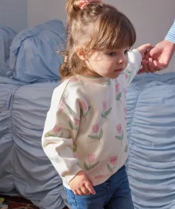 Sweat bébé fille imprimé fleurs