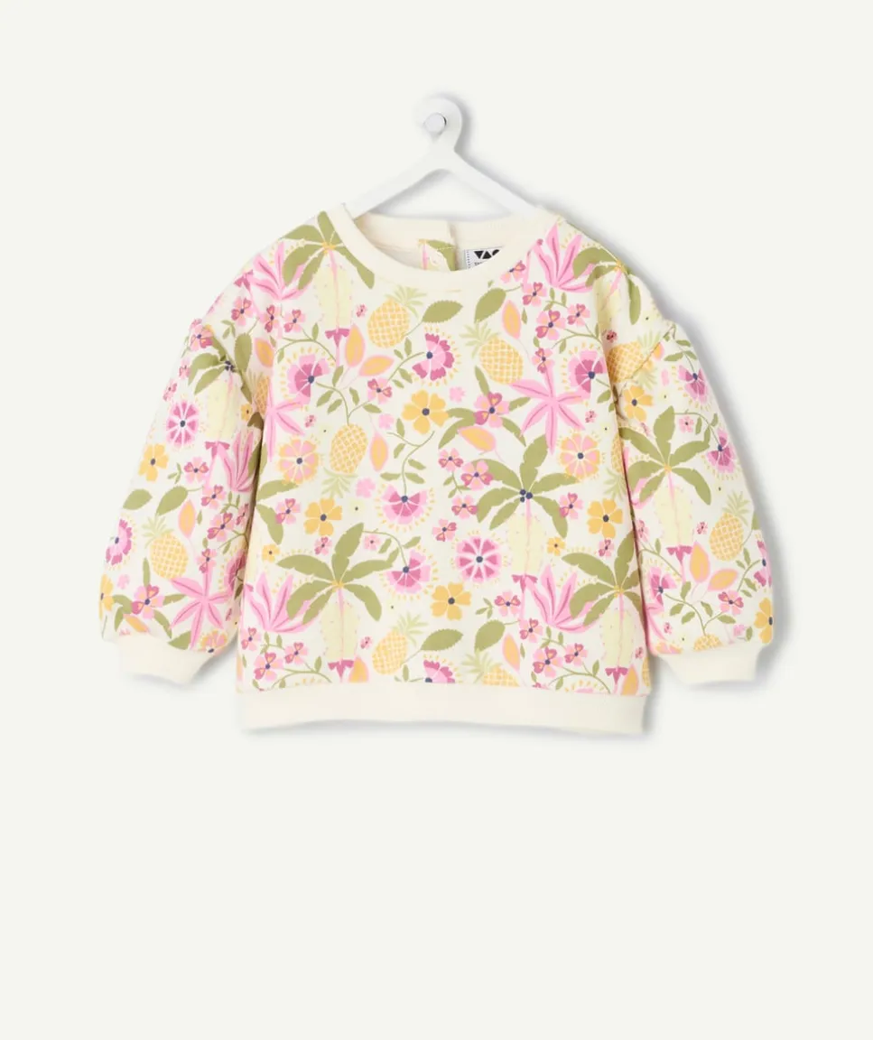 Sweat bébé fille imprimé floral