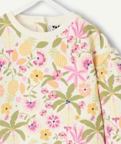 Sweat bébé fille imprimé floral