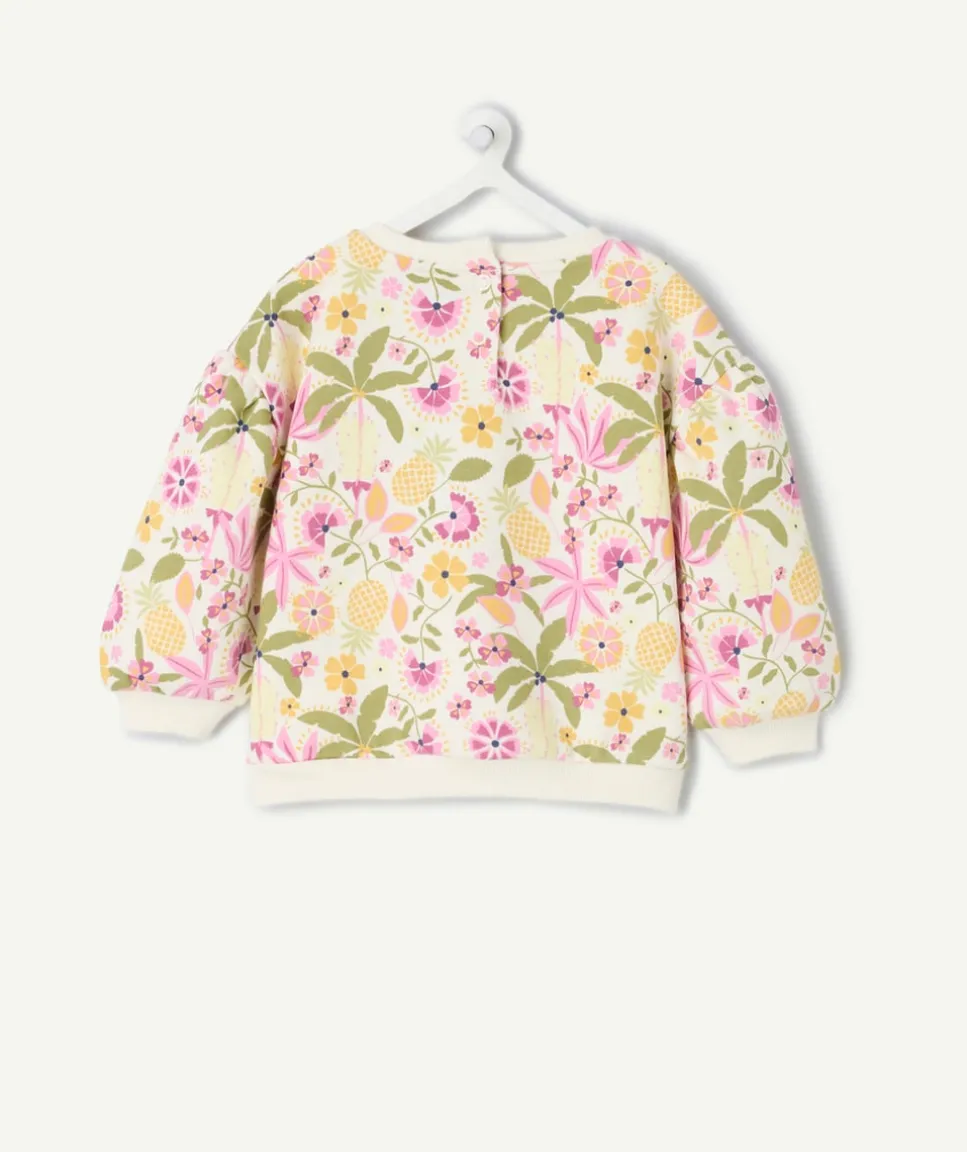 Sweat bébé fille imprimé floral