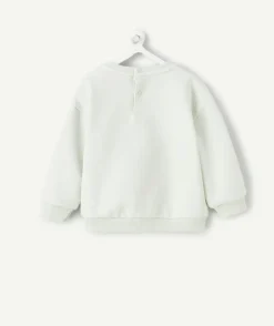 Sweat bébé garçon blanc imprimé message