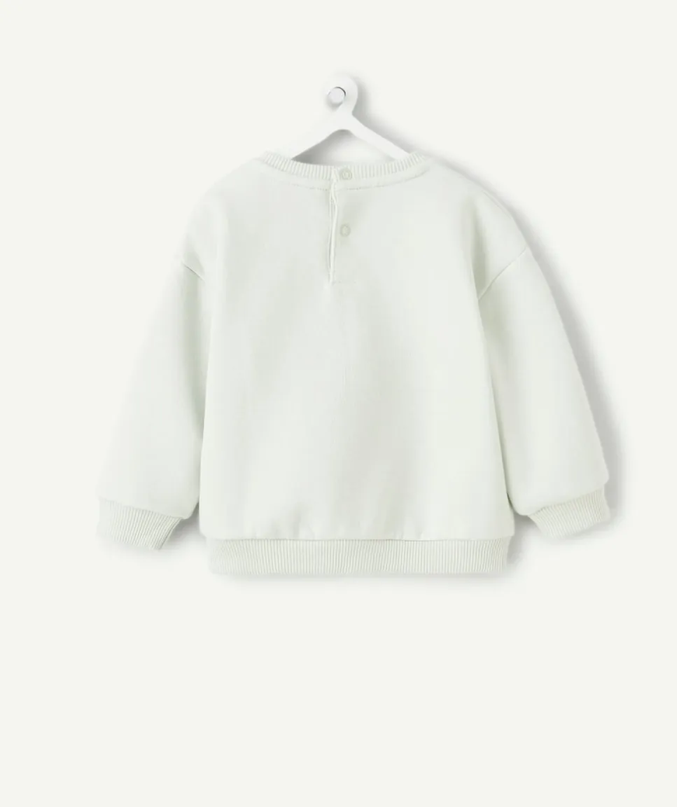Sweat bébé garçon blanc imprimé message