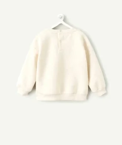 Sweat bébé garçon écru imprimé dino